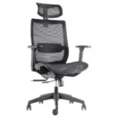 Silla ejecutiva Apolo con cabecero y brazos 3D, vista tres cuartos - Prido