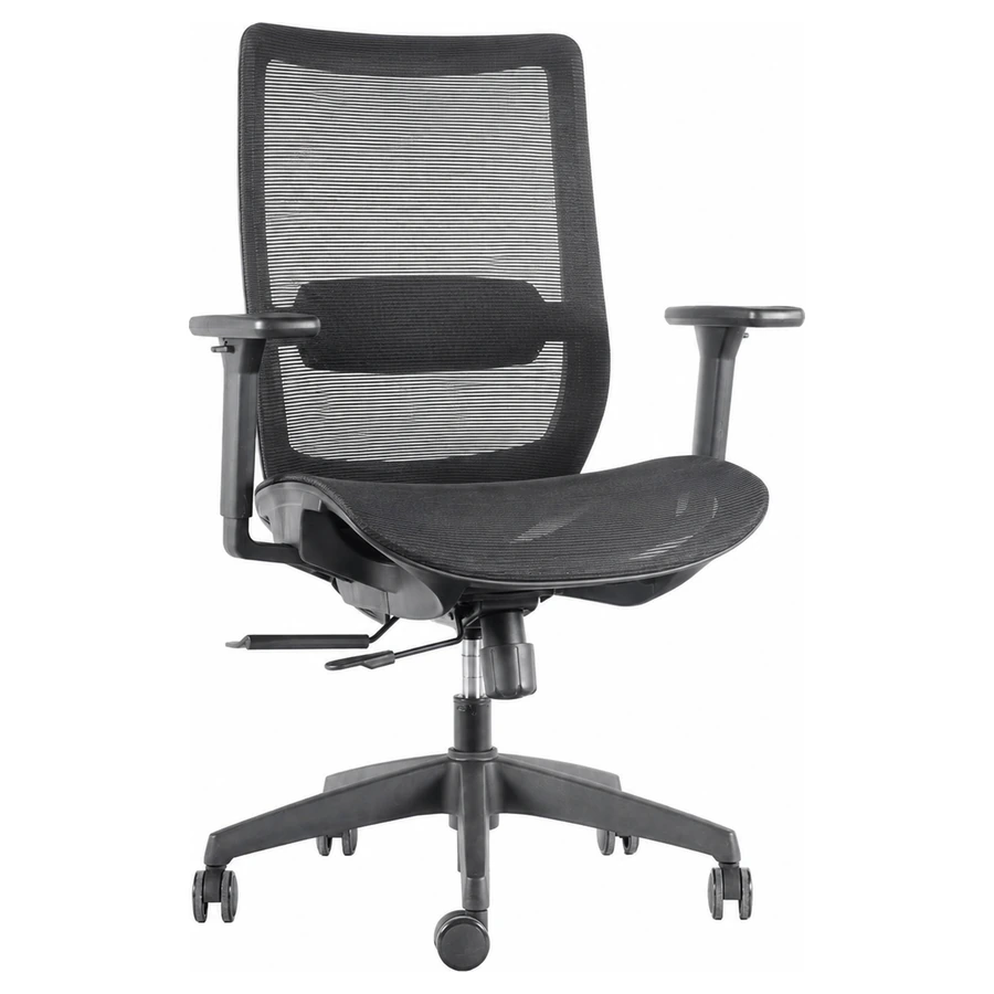 Silla ejecutiva Apolo sin cabecero con brazos 3D, vista tres cuartos - Prido