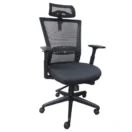 Silla operativa Athomik en malla con cabecero regulable, vista frontal
