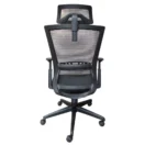 Silla operativa Athomik vista trasera con base de nylon
