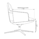 Dibujo técnico de la silla de espera oficina Toto