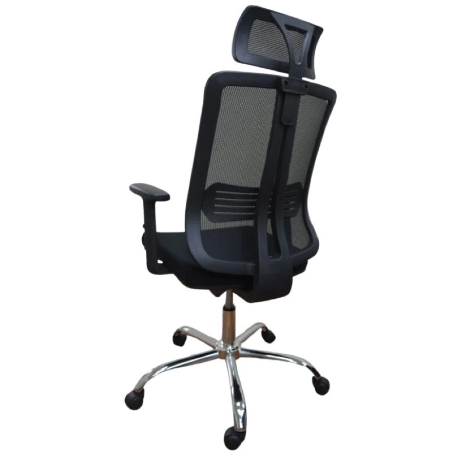 Silla ejecutiva Traffic con base cromada y ruedas de nylon