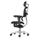 Silla Ergohuman Ultra Cuero con base de aluminio, vista tres cuartos trasera - Prido