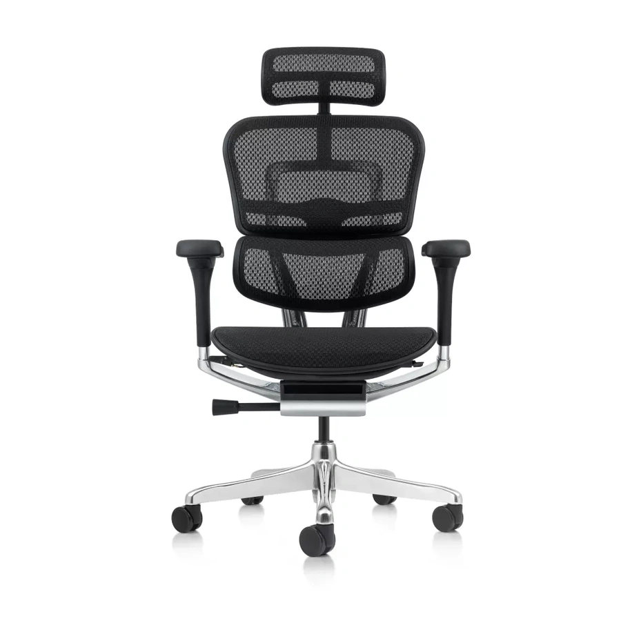 Silla gerencial malla Ergohuman Elite con brazos 5D y cabecero