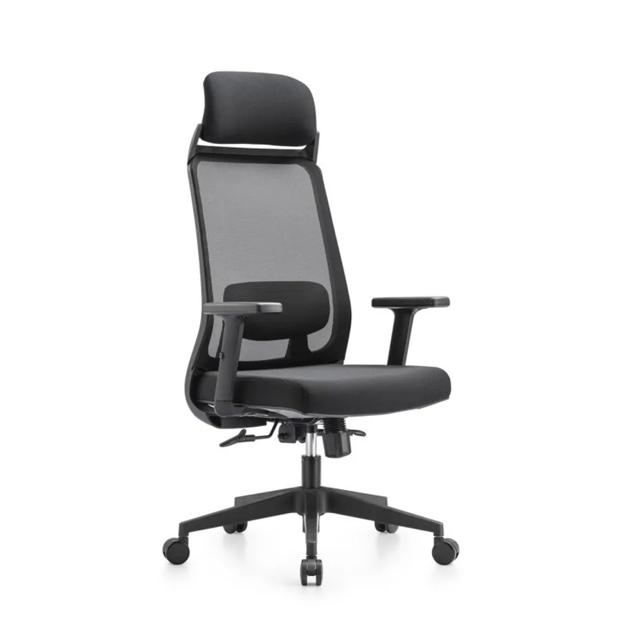 Silla Galia Syncro con cabecero, en malla con brazos 3D