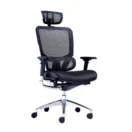 Silla gerencial Dubai HL en malla con cabecero y brazos 4D