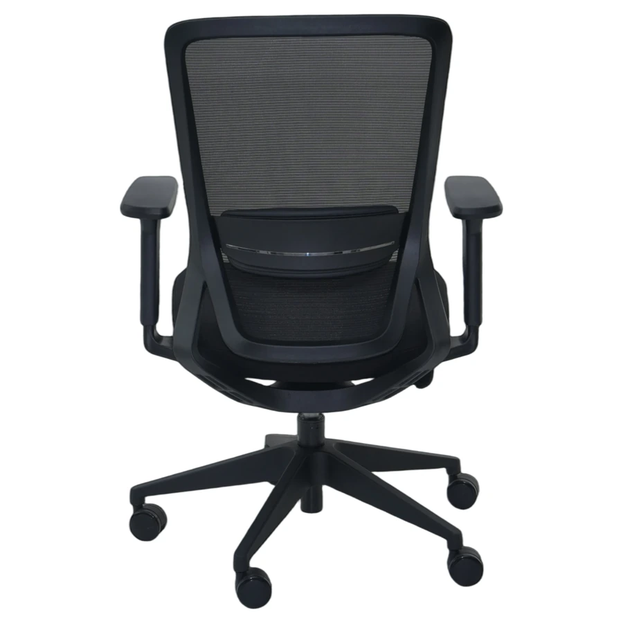 Silla ejecutiva Tilo sin cabecero, base de nylon, vista trasera - Prido