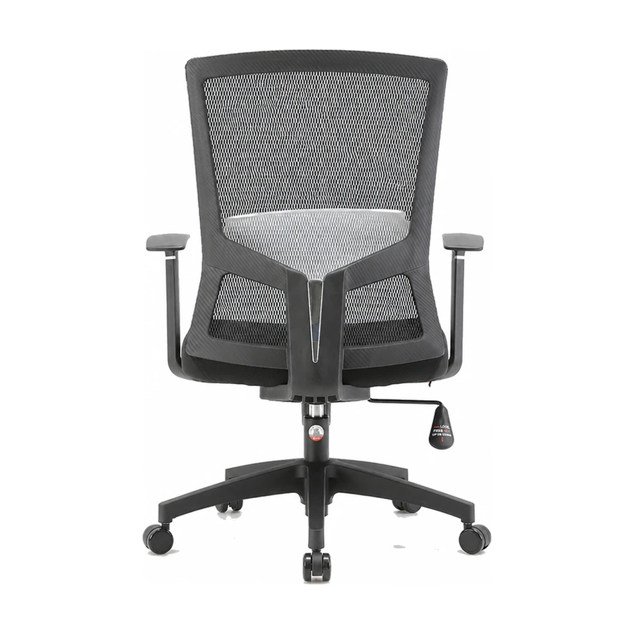 Silla ergonómica Quios negra de malla, vista posterior