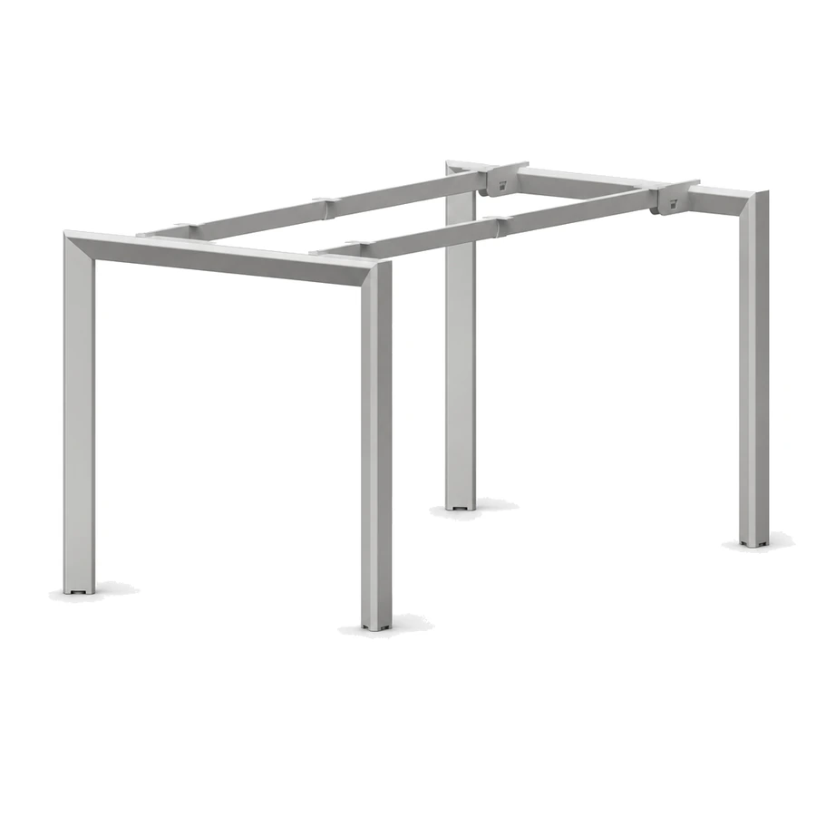 Estructura metálica Diamante completa del Escritorio Hestia sin cubierta, en gris.