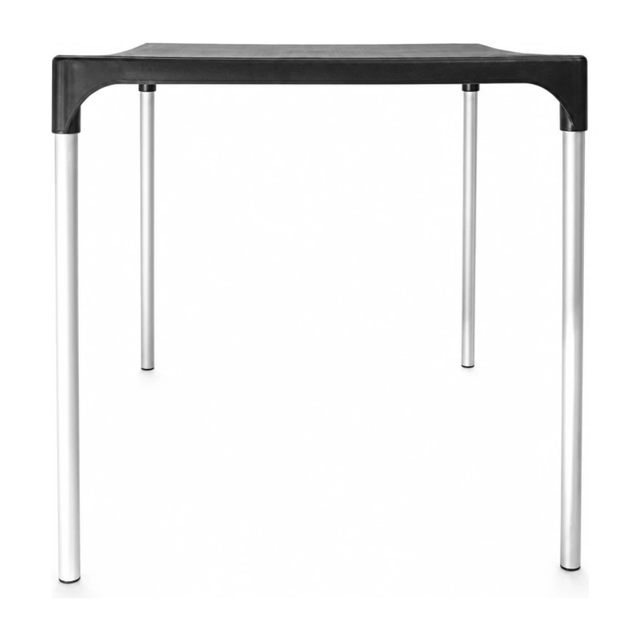 Mesa One color negro, vista frontal