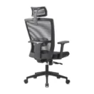 Silla ejecutiva Khaus, vista trasera en perspectiva del respaldo en malla
