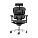Silla ergonómica Ergohuman Ultra Malla con respaldo de malla y cabecero regulable, vista frontal - Prido