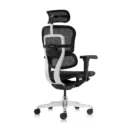 Silla ergonómica Ergohuman Ultra Malla con mecanismo sincrónico multiblock, vista tres cuartos trasera - Prido