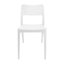 Silla de visita Minimal color Blanco sin apoyabrazos, monocasco de polipropileno, vista frontal
