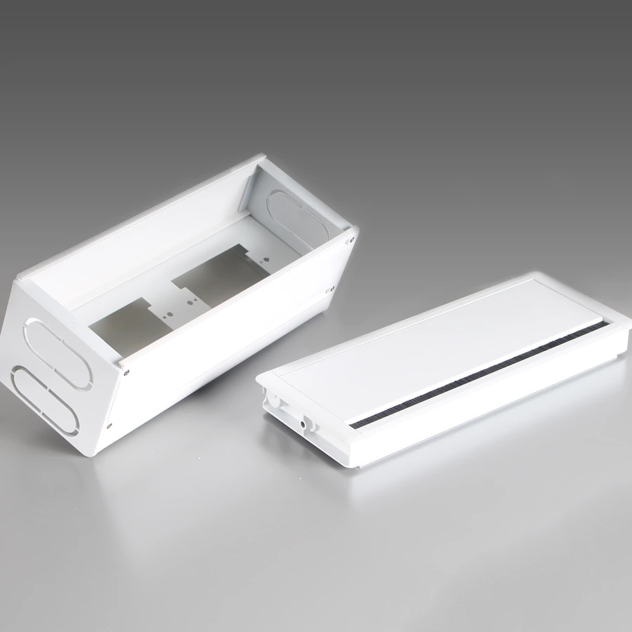 Go Box blanco doble desarmado con tapa y cuerpo ABS