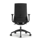 Silla Ergonomica Ness negra sin cabecero, vista posterior