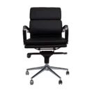 Sillón Gerencial Priamo Bajo color negro, vista frontal