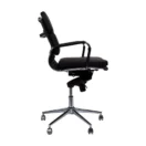 Sillón Gerencial Priamo Bajo color negro, vista lateral