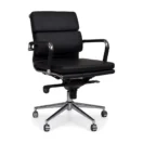 Sillón Gerencial Priamo Bajo color negro, vista tres cuartos frontal
