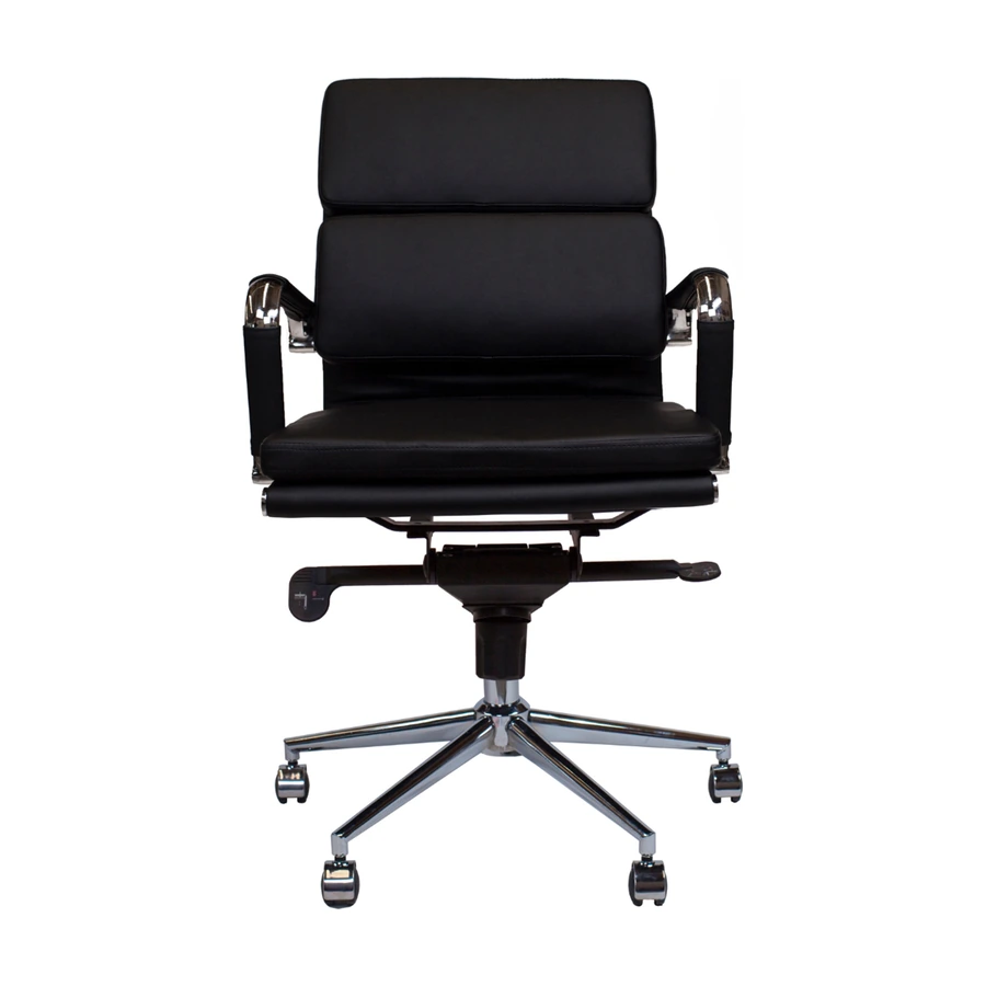 Sillón Gerencial Priamo Bajo color negro, vista frontal