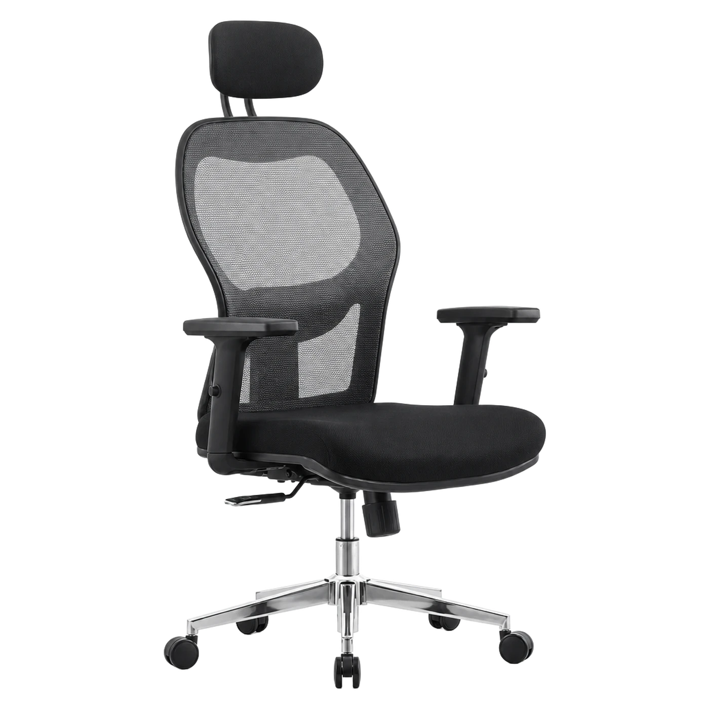 Silla Ejecutiva Petra — Con cabecero · Brazos 3D · Base cromada