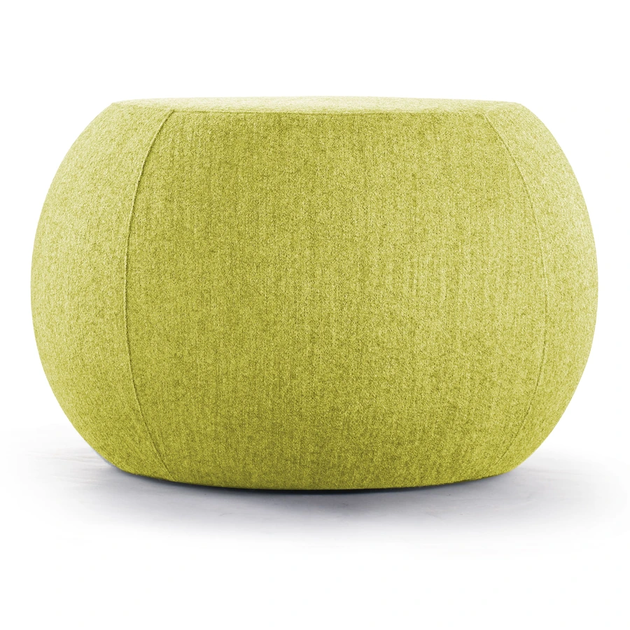 Pouf Momo verde, vista frontal