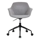 Silla Kahlo Giratoria gris claro, vista tres cuartos