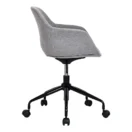Silla Kahlo Giratoria gris claro, vista lateral