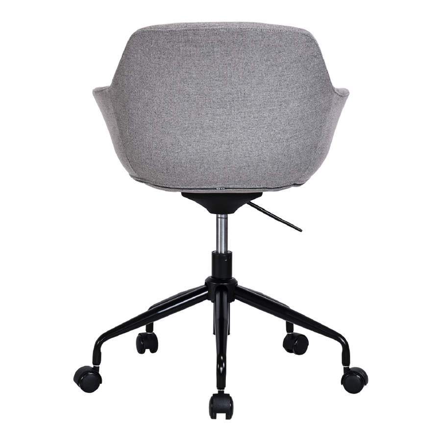 Silla Kahlo Giratoria gris claro, vista trasera