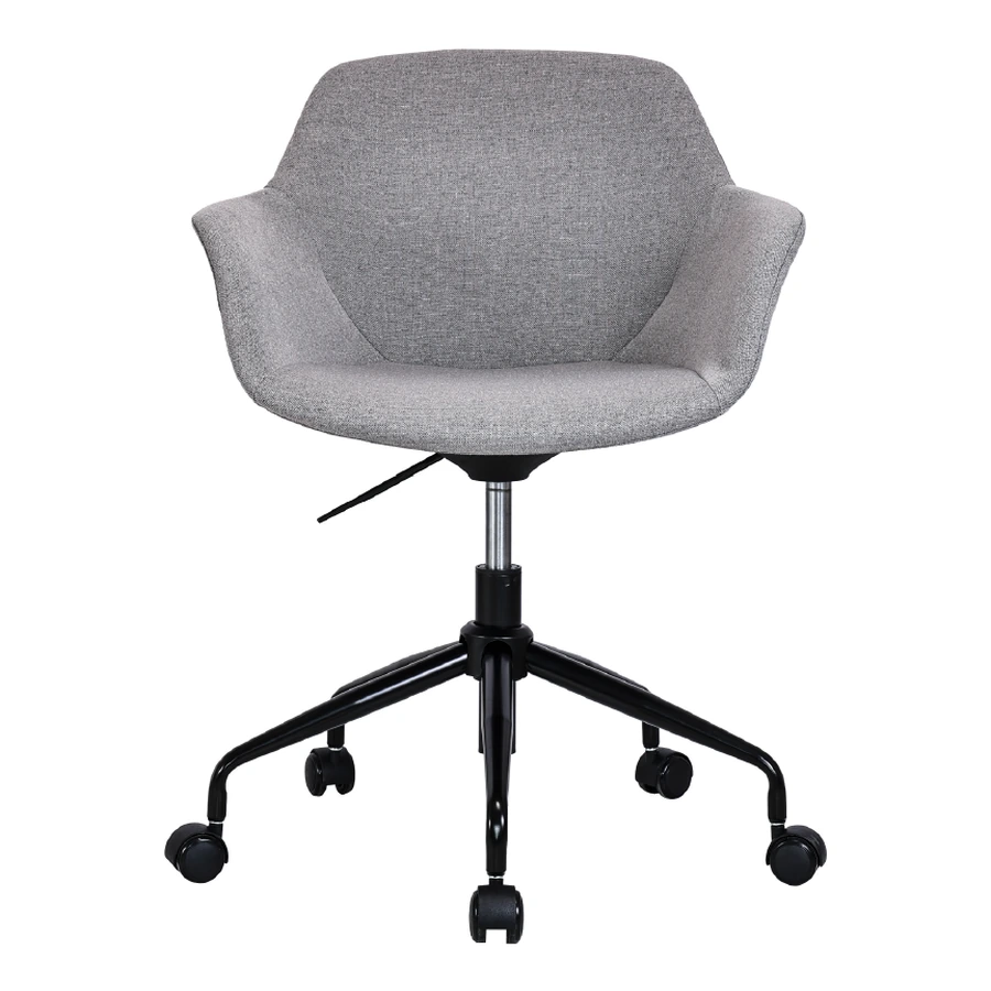 Silla Kahlo Giratoria gris claro, vista tres cuartos