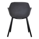 Silla Kahlo Pata Madera gris oscuro, vista trasera