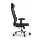 Sillon gerencial Argos vista lateral, con marco cromado y respaldo de 118 a 130 cm