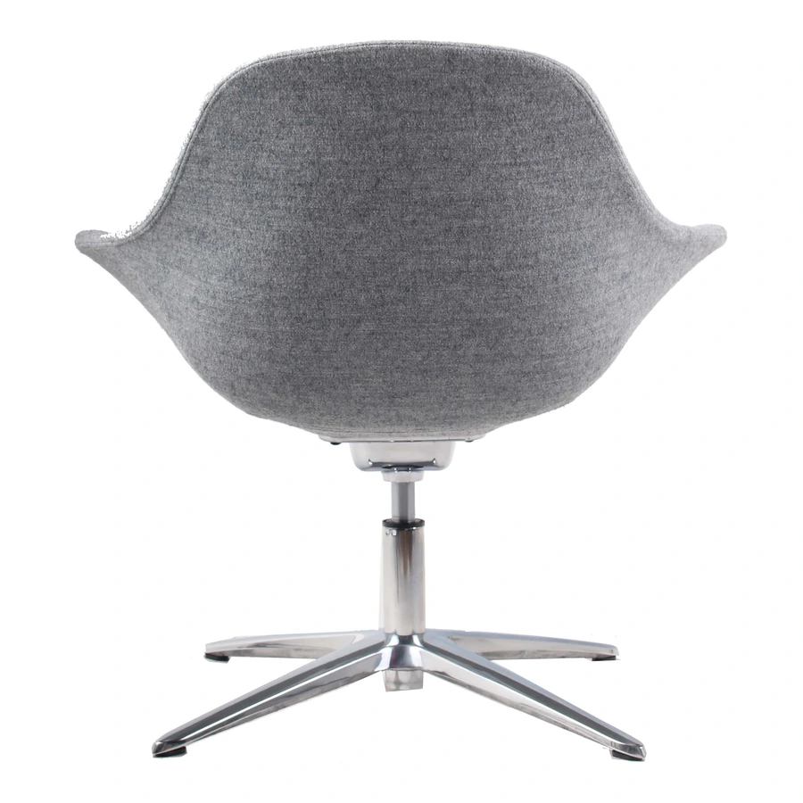 Sillón lounge Loto gris, vista trasera