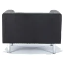 Sillón Boss de un cuerpo negro, vista trasera