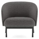 Sillón Cosmo de un cuerpo color gris, vista frontal