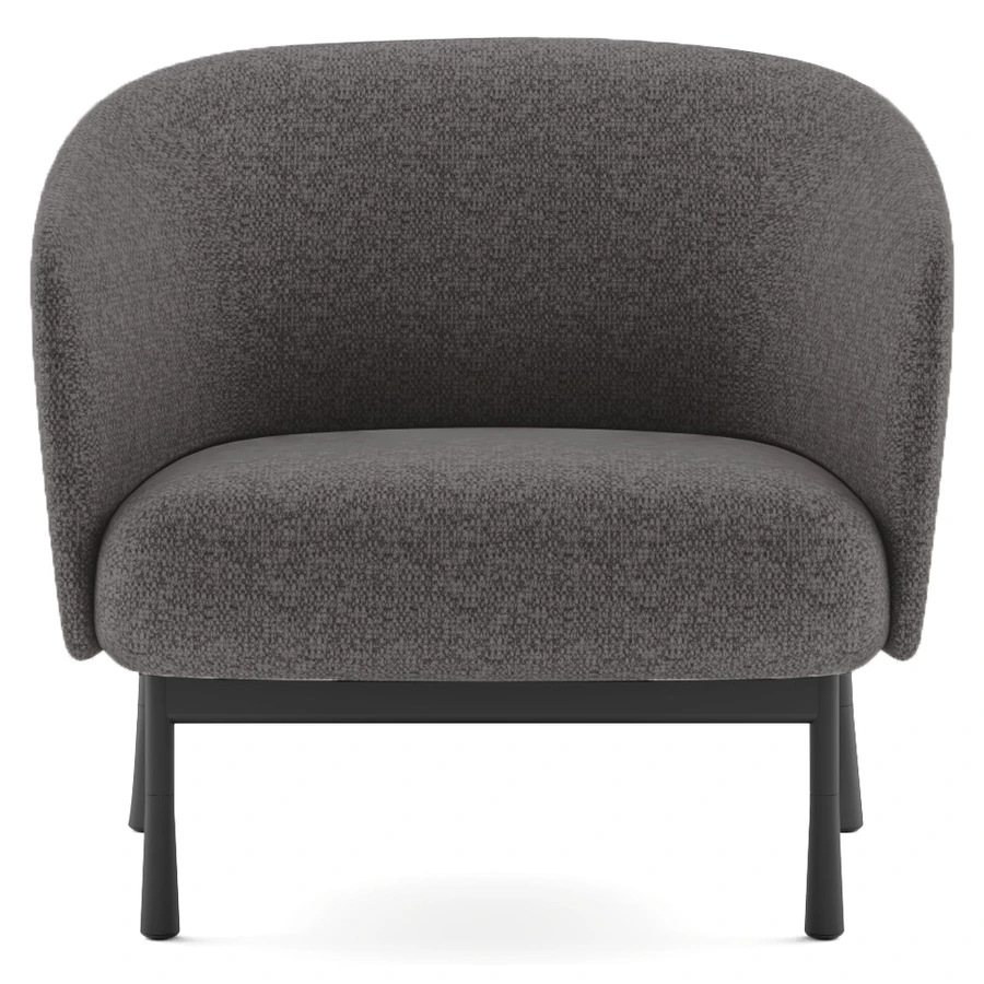 Sillón Cosmo de un cuerpo color gris, vista frontal