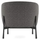 Sillón Cosmo de un cuerpo color gris, vista trasera