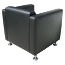 Sillón Recol New de un cuerpo negro, vista trasera en perspectiva