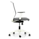 Silla ejecutiva Big Boss Blanca vista lateral con mecanismo sincrónico y asiento gris