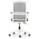 Silla ejecutiva Big Boss Blanca vista trasera con estructura blanca y malla gris