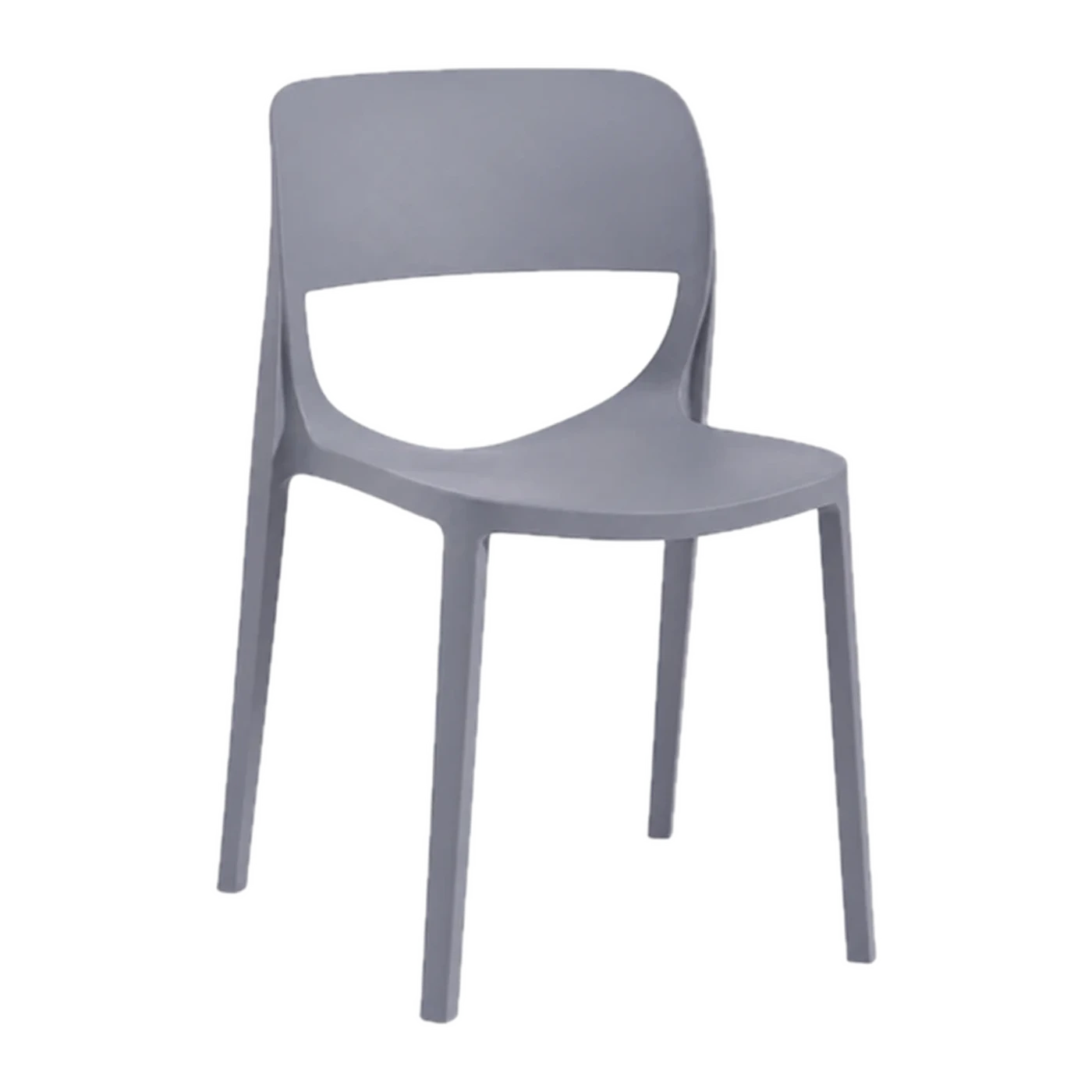 Silla Diana — Gris · Sin brazos · Polipropileno
